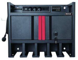 ROOKS Service cabinet for power tools with a 230V socket and adjustable spacing